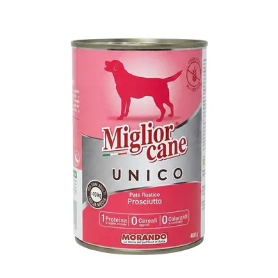 Корм вологий Morando Migliorcane UNICO Rustic для собак з прошуто, 400 г