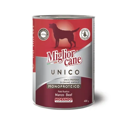 Корм вологий Morando Migliorcane UNICO Rustic для собак з яловичиною, 400 г