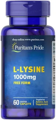Амінокислота L-Лізин Puritan's Pride L-Lysine 1000 мг, 60 каплет