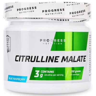 Цитруллин малат Progress Nutrition Citrulline Malate синяя малина, порошок, 250 г