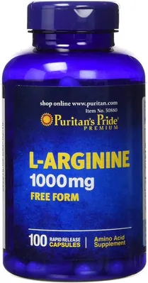Аргінін Puritan's Pride L-Arginine 1000 мг, 100 капсул