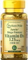 Витамин Д3 Puritan's Pride Vitamin D3 5000, 100 капсул