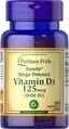 Вітамін Д3 Puritan's Pride Vitamin D3 5000 IU (125 мкг), 100 гелевих капсул