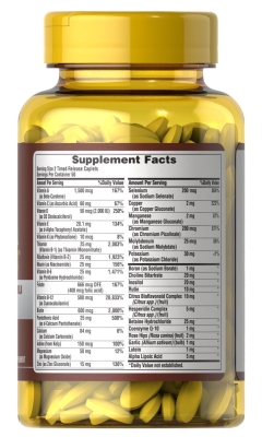 Витаминный комплекс Puritan's Pride Mega Vita Min Multivitamin for Seniors для пожилых людей, 100 каплет