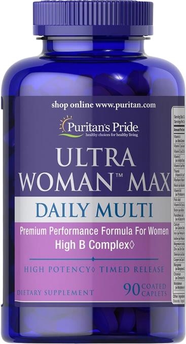 Витамины Puritan's Pride Ultra Woman Max Daily Multi  для женщин, 90 каплет