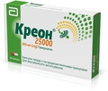 Креон 25000 капсули тв. з гастрорезист. гран. по 300 мг №20 (10х2)