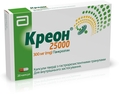 Креон 25000 капсули тв. з гастрорезист. гран. по 300 мг №20 (10х2)