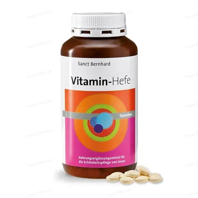 Вітамінізовані пивні дріжджі Sanct Bernhard Vitamin Hefe, 500 таблеток