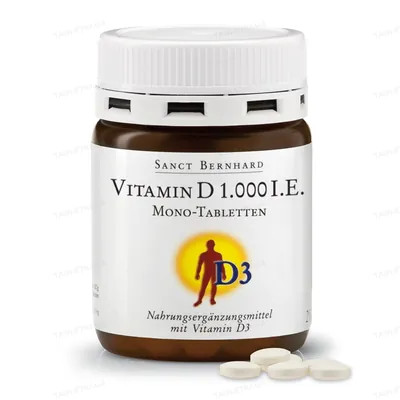Вітамін Д3 Sanct Bernhard Vitamin-D3 1000 МО (25 мкг), 250 таблеток