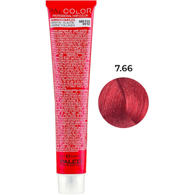 Крем-краска для волос Palco Professional Color № 7.66 блонд светлый интенсивно-красный, 100 мл