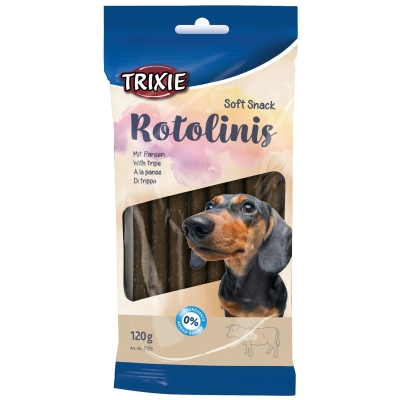 Ласощі для собак Trixie Rotolinis 3155 Кручені палички зі шлунком, 120г/12,5см(12штук)