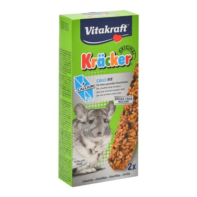 Ласощі для шиншил Vitakraft Kracker 25062 з кальцієм, 2 штуки