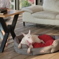 Лежак Pet Fashion Bosphorus 1 для собак та кішок, червоно-чорний, 60х53х18 см