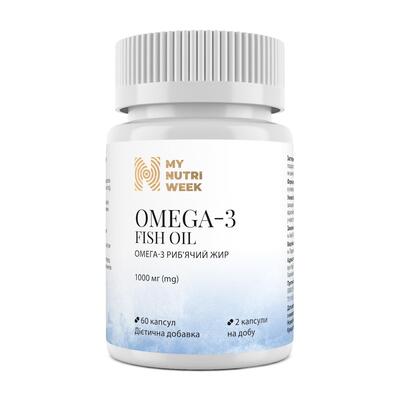 Омега-3 ісландський риб'ячий жир My Nutri Week Omega-3 Fish Oil, 60 капсул