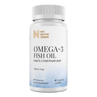 Омега-3 ісландський риб'ячий жир My Nutri Week Omega-3 Fish Oil, 120 капсул