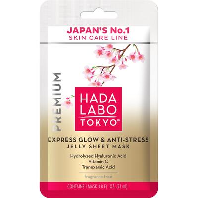 Маска для лица Hada Labo Tokyo Premium сияние + антистресс тканевая, 1 шт