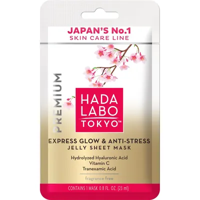 Маска для обличчя Hada Labo Tokyo Premium сяяння + антистрес тканинна, 1 шт