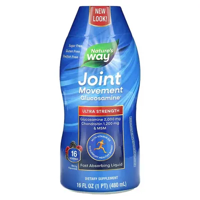 Глюкозамін для рухливості суглобів Nature's Way Joint Movement Glucosamine смак ягід, 480 мл