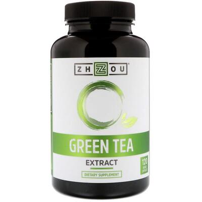 Зеленый чай экстракт Zhou Nutrition Green Tea, 120 вегетарианских капсул