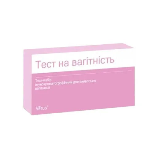 Тест-набір Verus Тест на вагітність ВАГІ-тест для визначення вагітності, смужки, 2 штуки