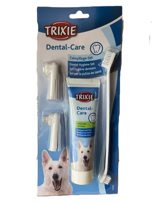 Зубна паста із щіткою для собак Trixie 2561 з ароматом м'яти, 100 г