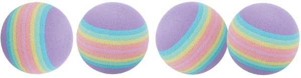 Игрушка для кошек Trixie 4097 Радужные мячи 3,5 см, 4 штуки