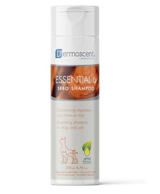 Шампунь Dermoscent Essential 6 Sebo регулирует активность сальных желез для собак и кошек, 200 мл