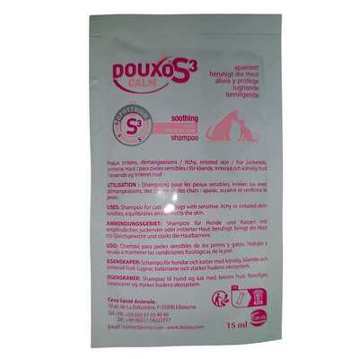 Шампунь DOUXO S3 Calm заспокоєння подразненої шкіри для собак та котів, 15 мл