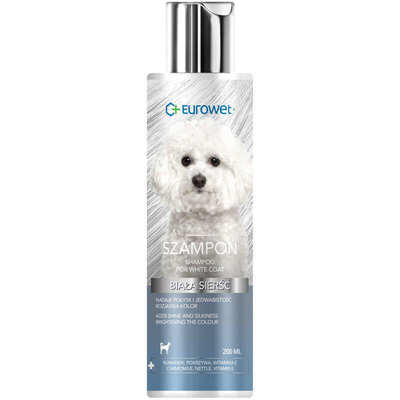 Шампунь Eurowet For White Coat с ромашкой, крапивой и витамином-Е для собак с белой шерстью, 200 мл