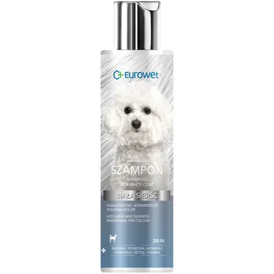Шампунь Eurowet For White Coat з ромашкою, кропивою та вітаміном-Е для собак із білою шерстю, 200 мл