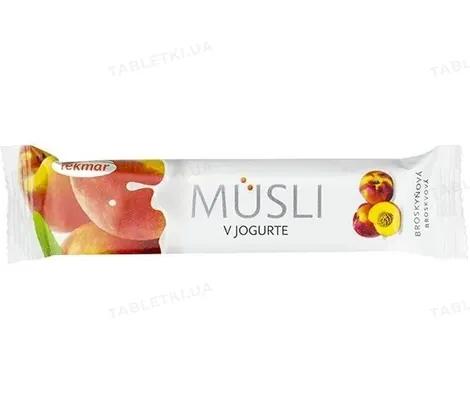 Батончик Tekmar Musli Мюслі в йогурті Персик, 30 г