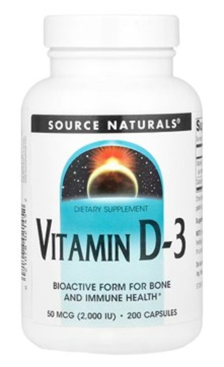 Вітамін Д3 Source Naturals Vitamin D3 2000 МО, 200 капсул