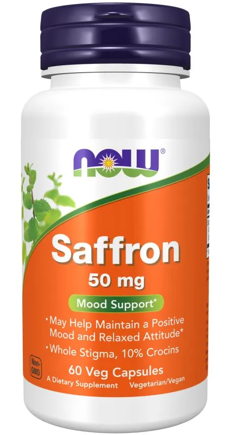 Шафран NOW Saffron 50 мг вег. капсули №60