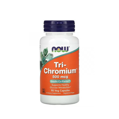 Три-Хром NOW Tri-Chromium 500 мкг веганские капсулы №90