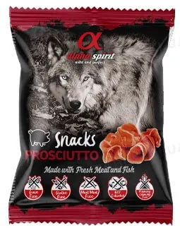 Ласощі напіввологі для собак Alpha Spirit DOG Snacks Prosciutto з прошутто, кубики, 50 г