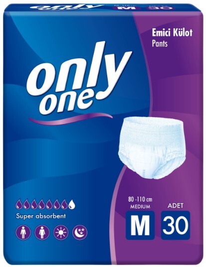 Подгузники-трусы для взрослых ONLY ONE, размер M, 30 штук