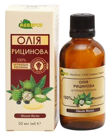 Рослинна олія Адверсо рицинова (касторова), 50 мл