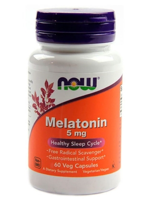 Мелатонин NOW Melatonin 5 мг веганские капсулы №60