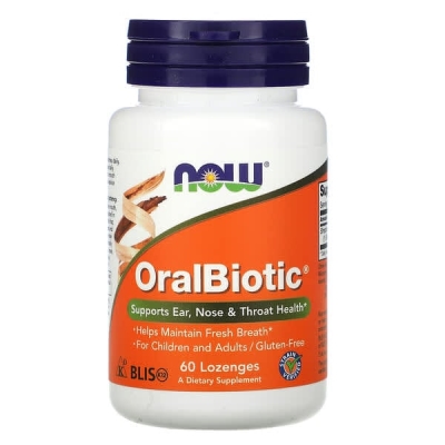 Орал Пробіотики NOW OralBiotic льодяники №60