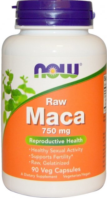 Дієтична добавка Перуанська Мака NOW Maca 750 мг веганські капсули №90