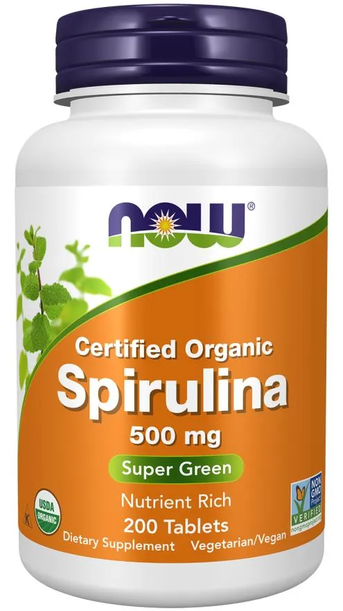 Спіруліна NOW Spirulina Organic 500 мг таблетки №200
