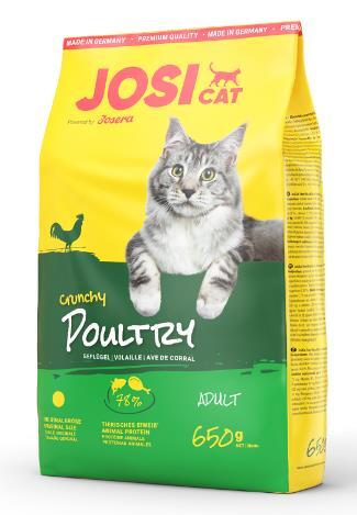 Корм сухой для взрослых кошек Josera JosiCat Crunchy Chicken с нежным мясом домашней птицы, 650 г