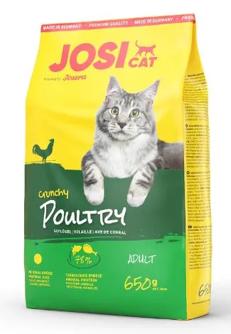 Корм сухий для дорослих кішок Josera JosiCat Crunchy Chicken з ніжним м'ясом домашньої птиці, 650 г