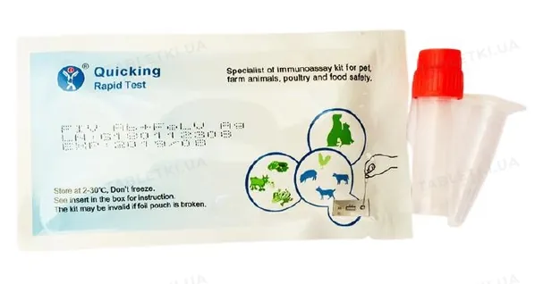 Експрес-тест W81099 Вірус іммунодифіціту + Вірусна лейкемія котів Combined Test (FIV Ab + FeLV Ag)