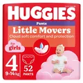 Підгузки-трусики Huggies Pants Little Movers для дівчаток розмір 4, 9-14 кг, 52 шт