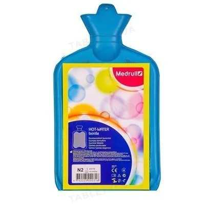 Грілка гумова Medrull Hot Water bottle тип А-2 звичайна, 1,7 л
