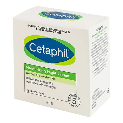 Крем для обличчя Cetaphil Moisturizer Night Cream нічний зволожуючий для нормальної, чутливої та дуже сухої шкіри, 48 г