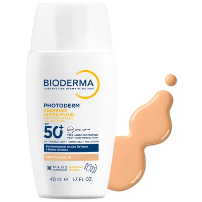 Ультра-флюїд сонцезахисний Bioderma Photoderm XDеfense SPF50+ для обличчя тонуючий відтінок 02, 40 мл