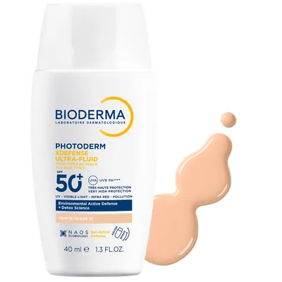Ультра-флюїд сонцезахисний Bioderma Photoderm XDеfense SPF50+ для обличчя тонуючий відтінок 01, 40 мл