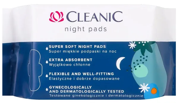 Прокладки гігієнічні Cleanic Soft Night, 8 шт